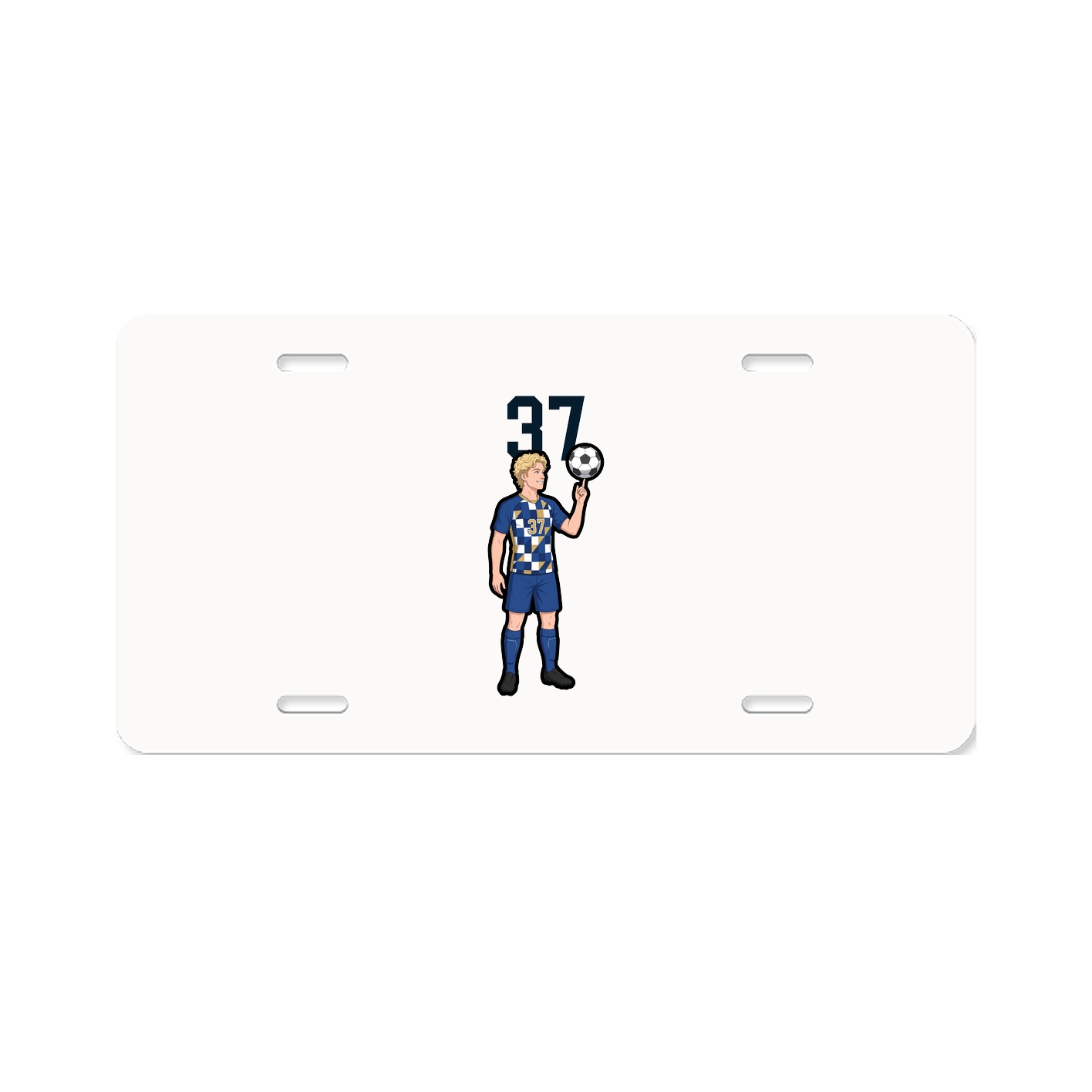 License Plate — Number Top in Classic