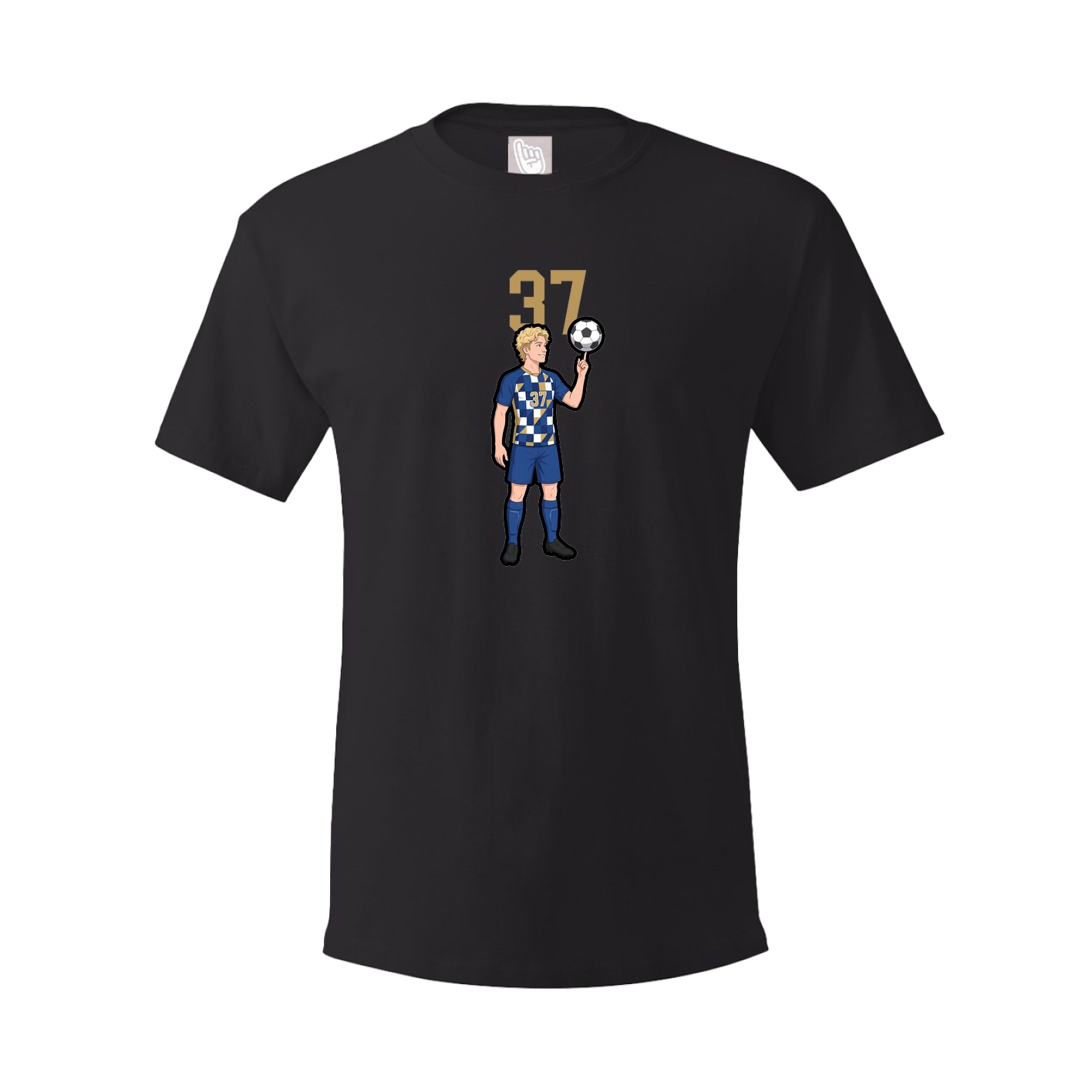Youth Tee — Number Top in Black