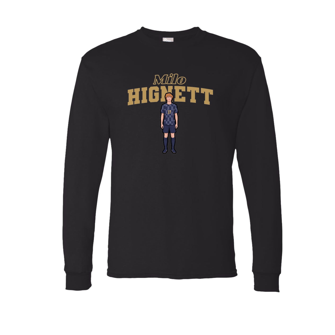 Long Sleeve Tee — Name Arch in Black