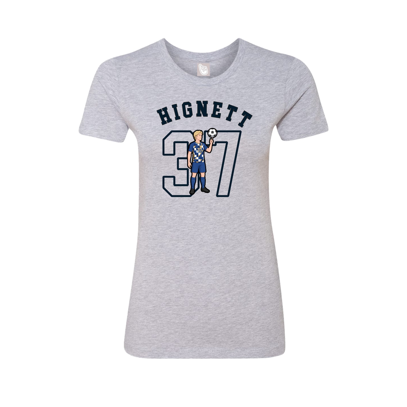 Fitted Women's Tee — Shirsey Arch in Grey