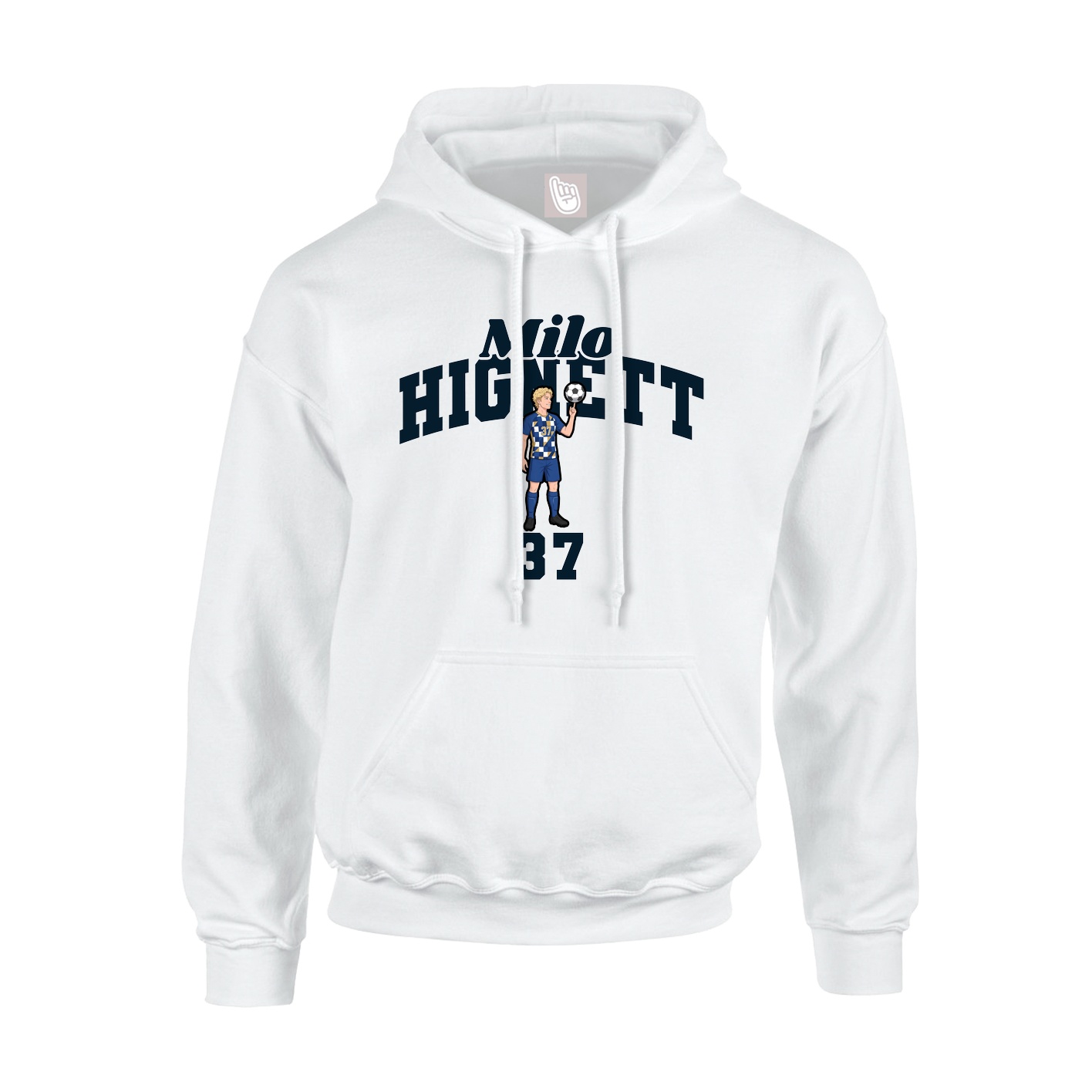Youth Hoodie — Signature Arch in White