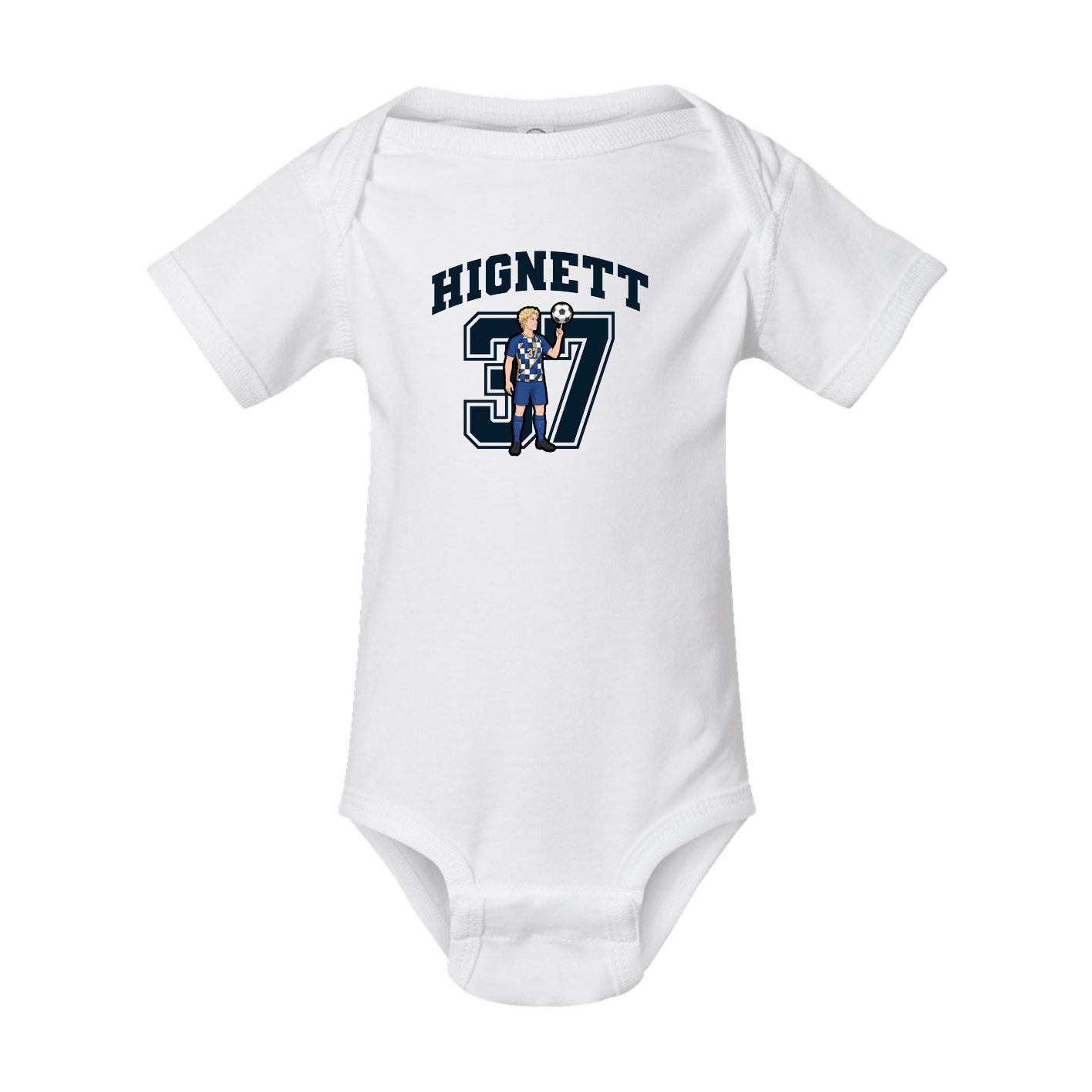 Baby Onesie — Number in White