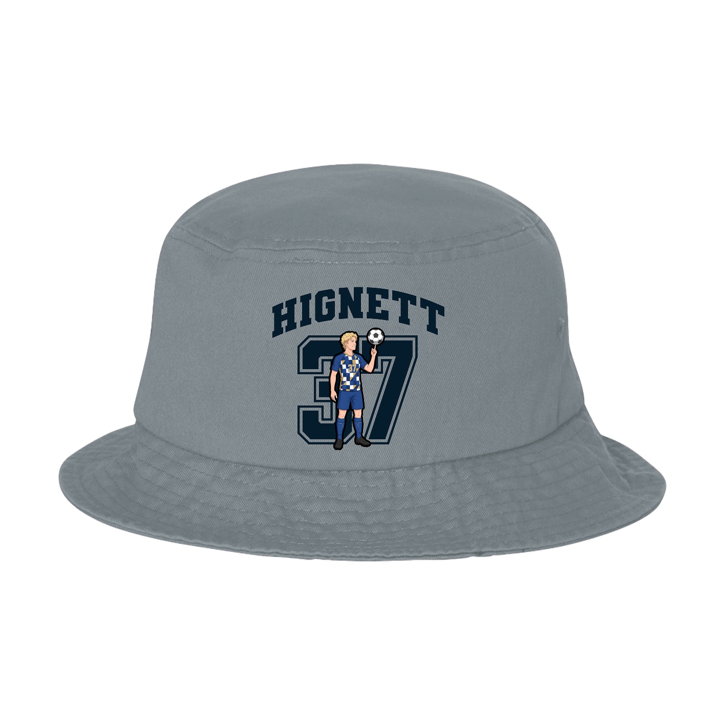 Bucket Cap — Number in Grey