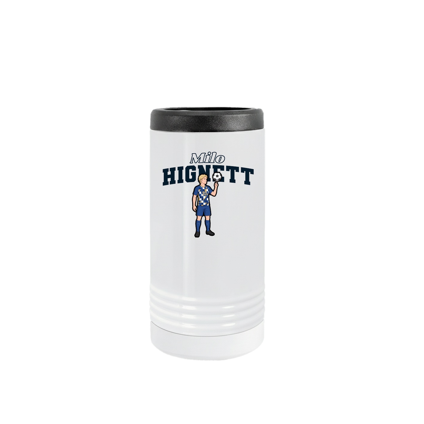 Slim Beverage Holder — Name Arch in White