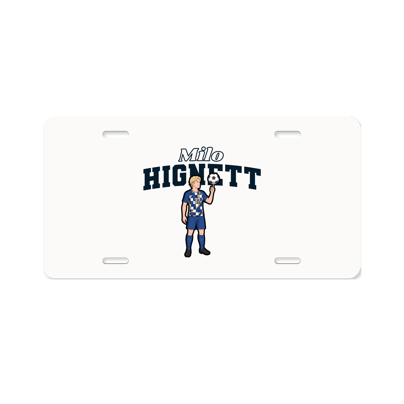License Plate — Name Arch in Classic