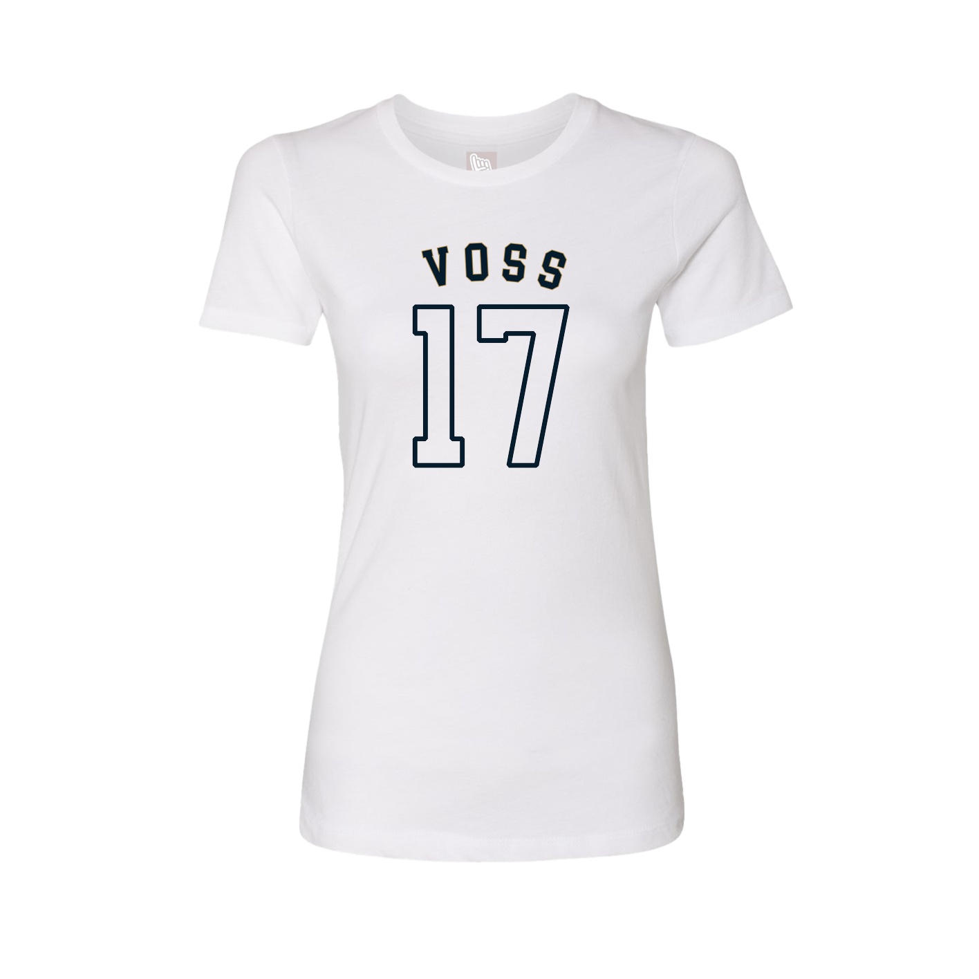 Fitted Women's Tee — Shirsey Arch in White