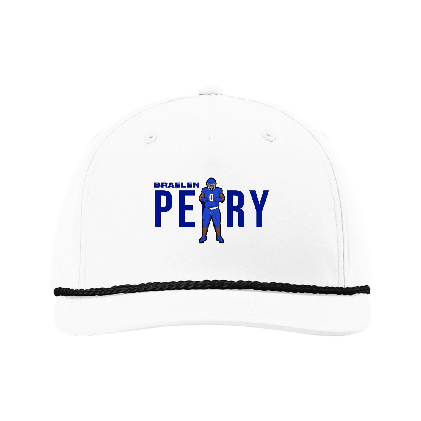 Five-Panel Classic Rope Cap — Player Name in White