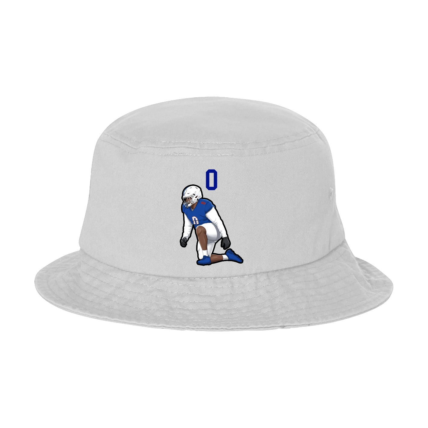 Bucket Cap — Number Top in White