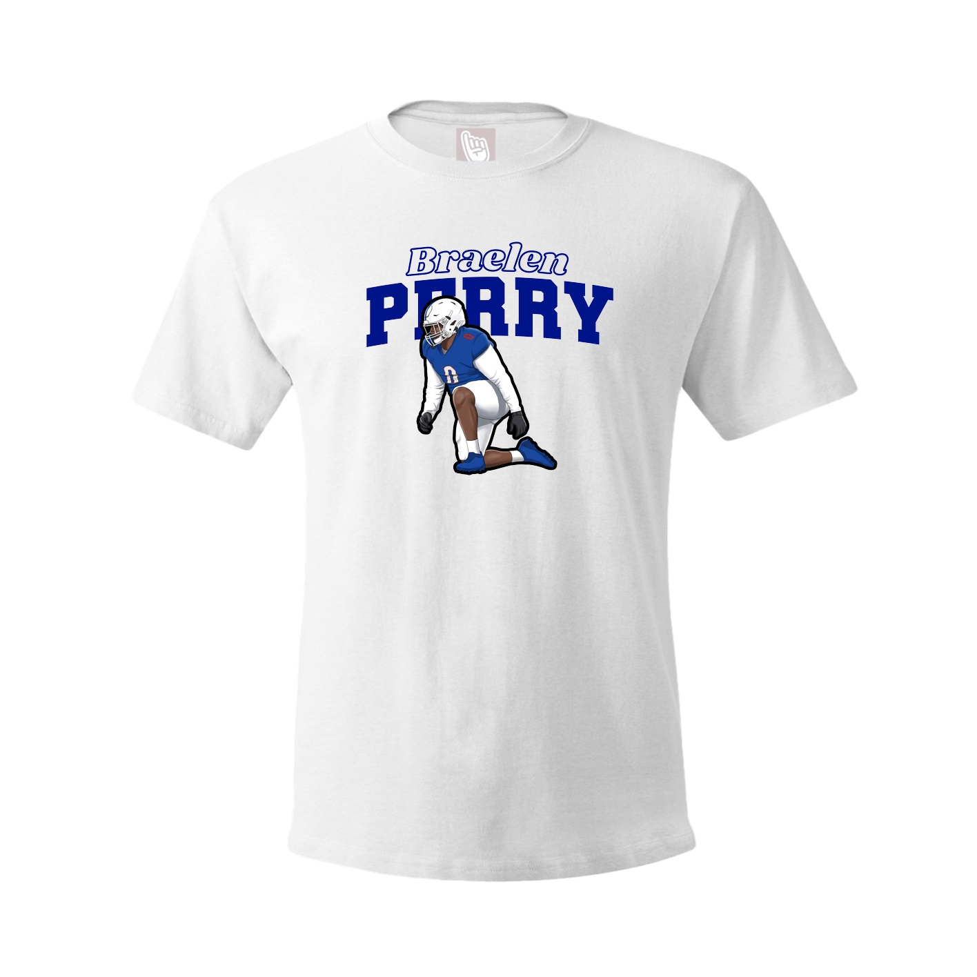 Youth Tee — Name Arch in White