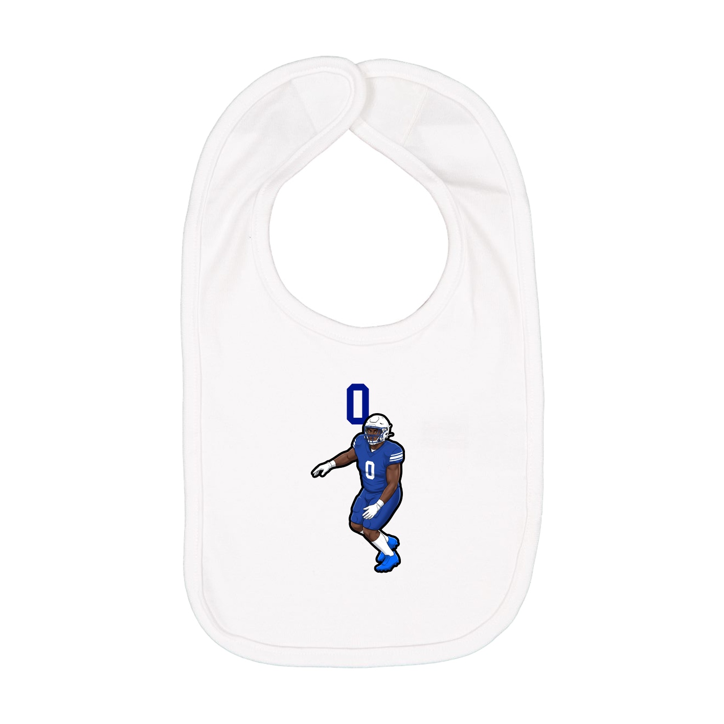 Infant Bib — Number Top in White
