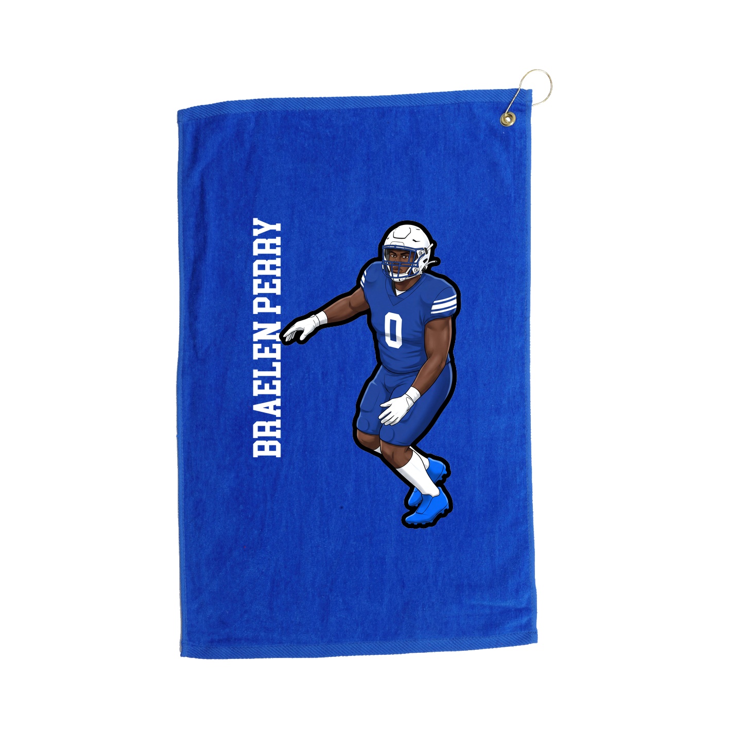 Golf Towel — Name Vertical in Royal