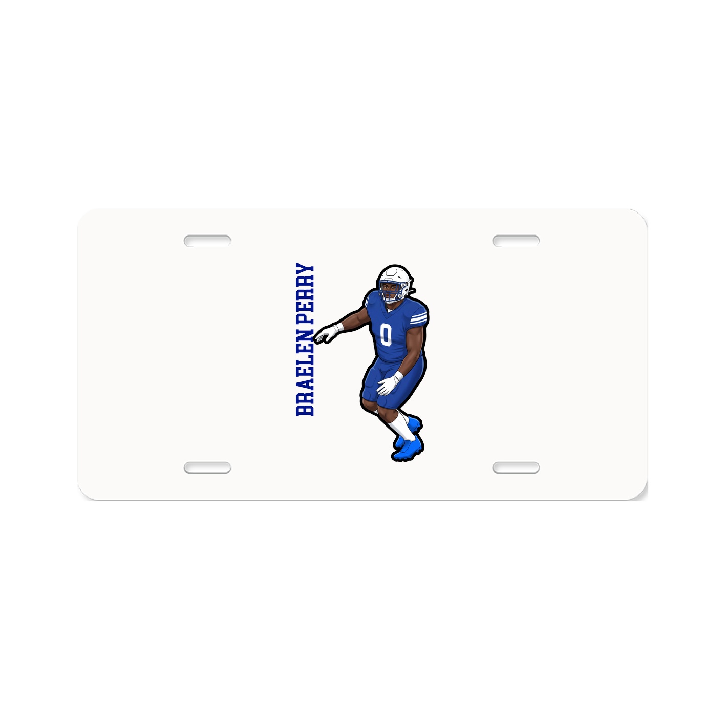 License Plate — Name Vertical in Classic