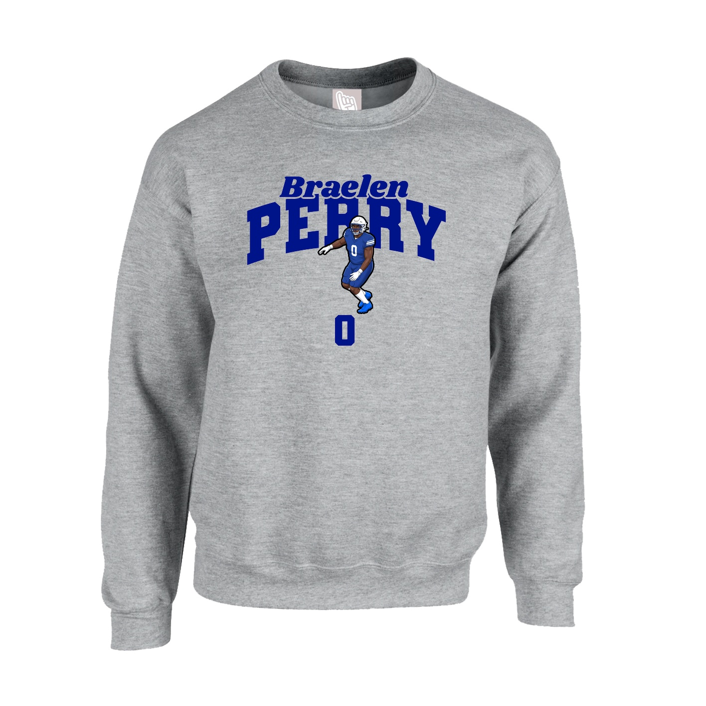 Fleece Crew — Signature Arch in Grey