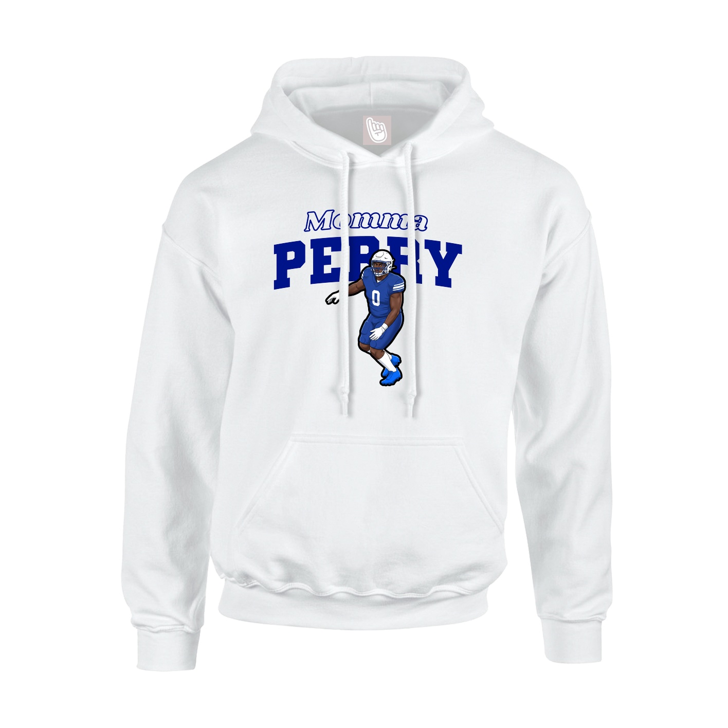 Youth Hoodie — Mothers Day Block in White