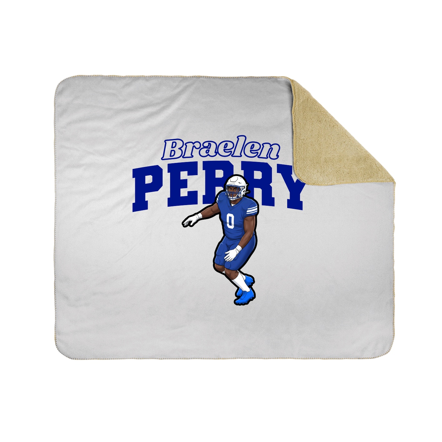 Throw Blanket — Name Arch in White