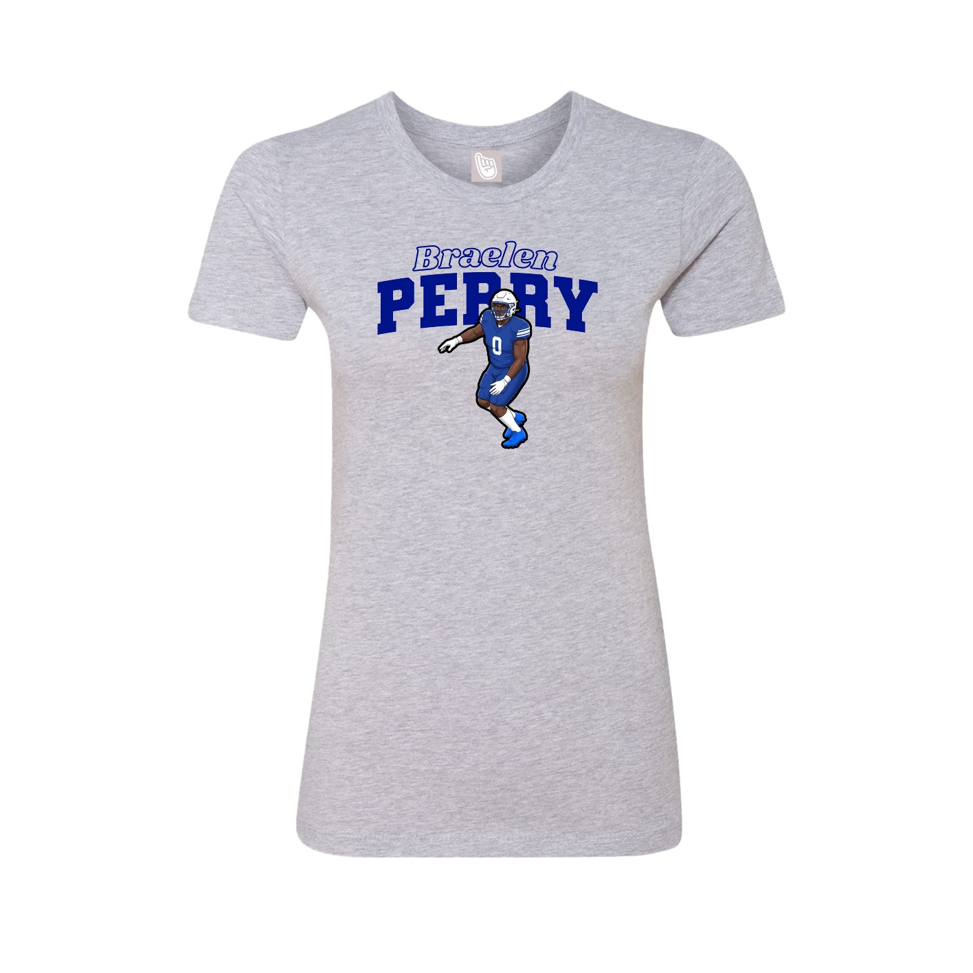 Womens Tee — Name Arch in Grey