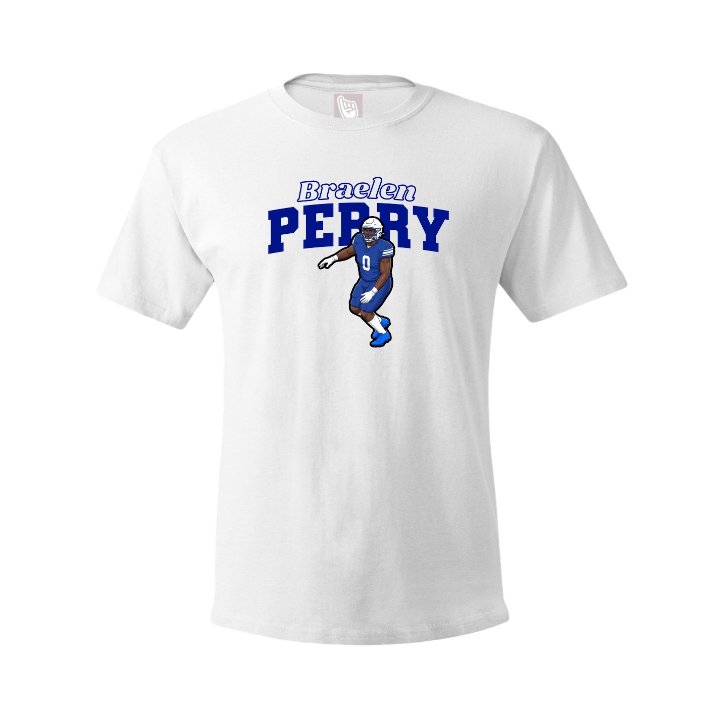 Youth Tee — Name Arch in White