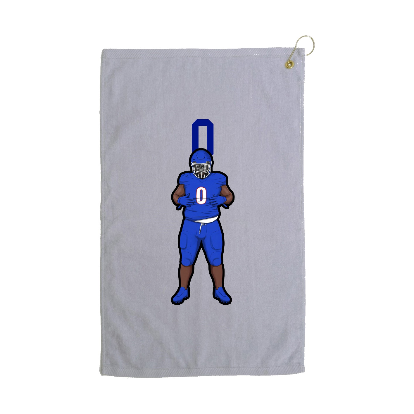 Golf Towel — Number Top in Grey