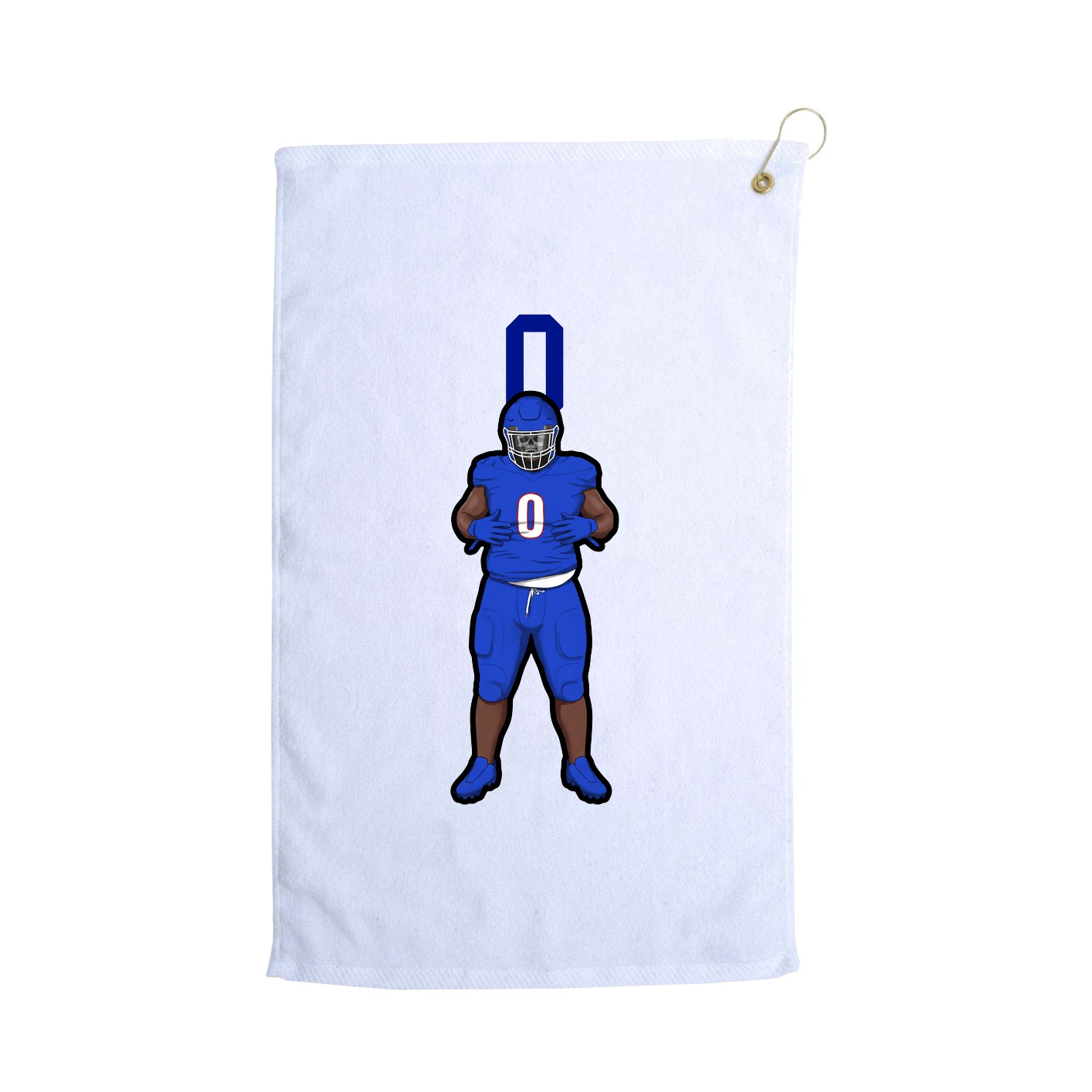 Golf Towel — Number Top in White