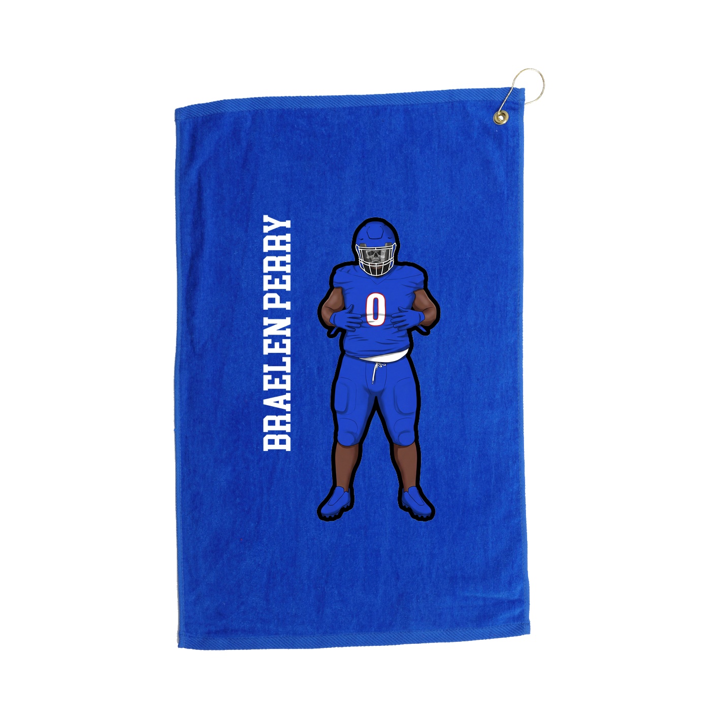 Golf Towel — Name Vertical in Royal