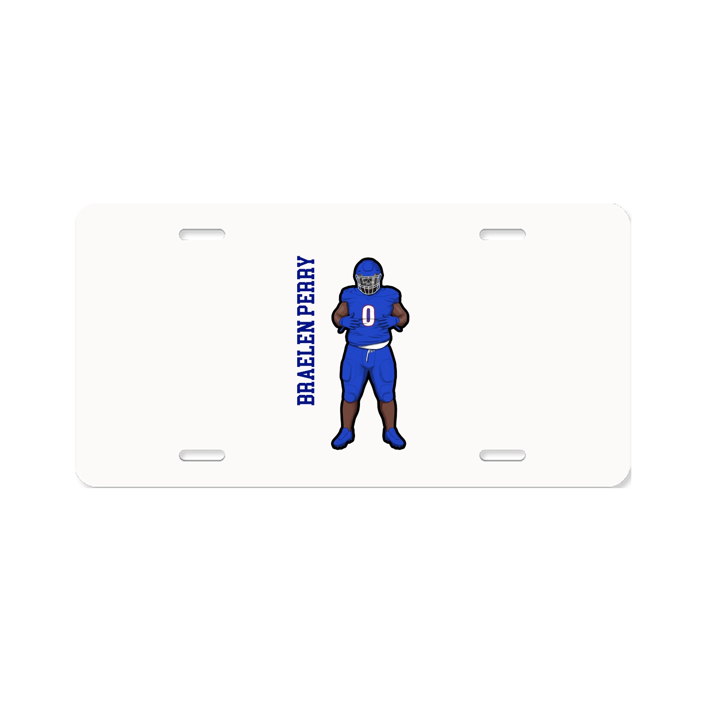 License Plate — Name Vertical in Classic