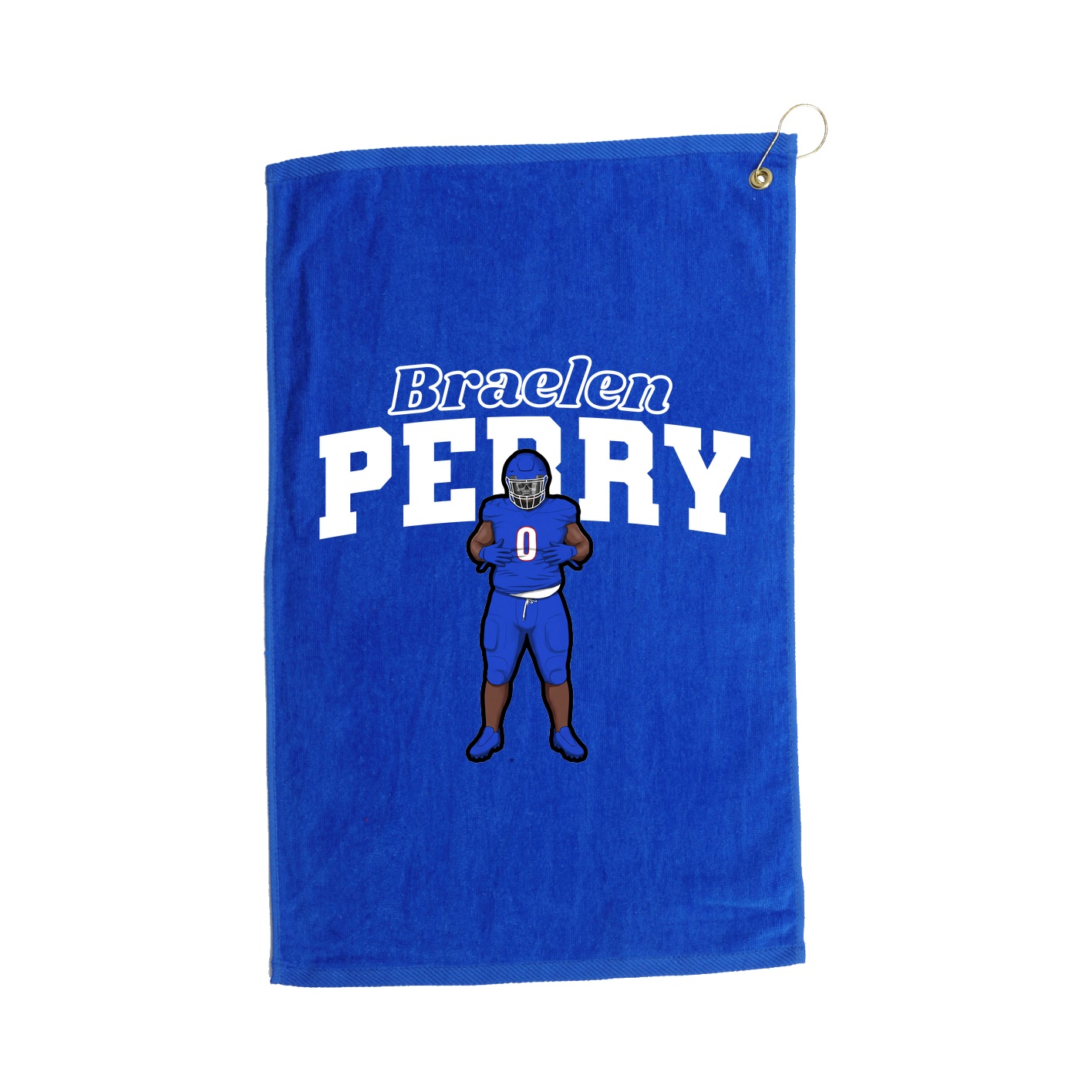 Golf Towel — Name Arch in Royal