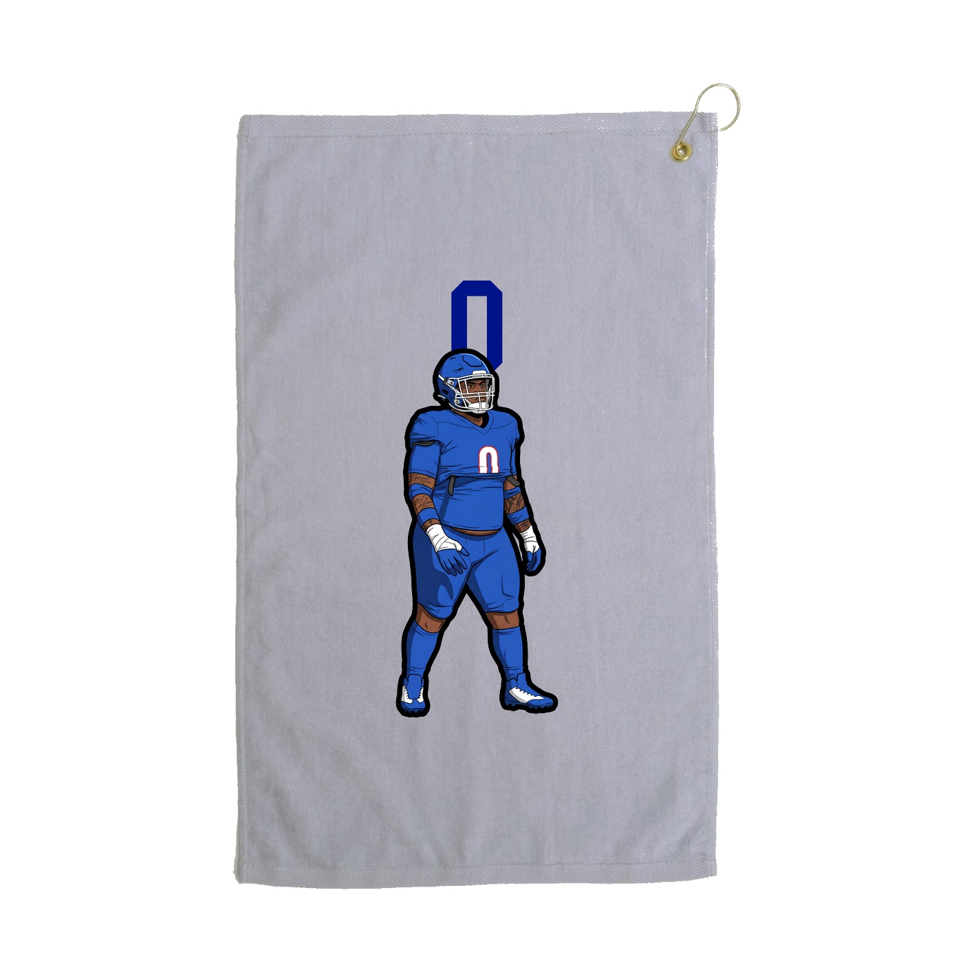Golf Towel — Number Top in Grey