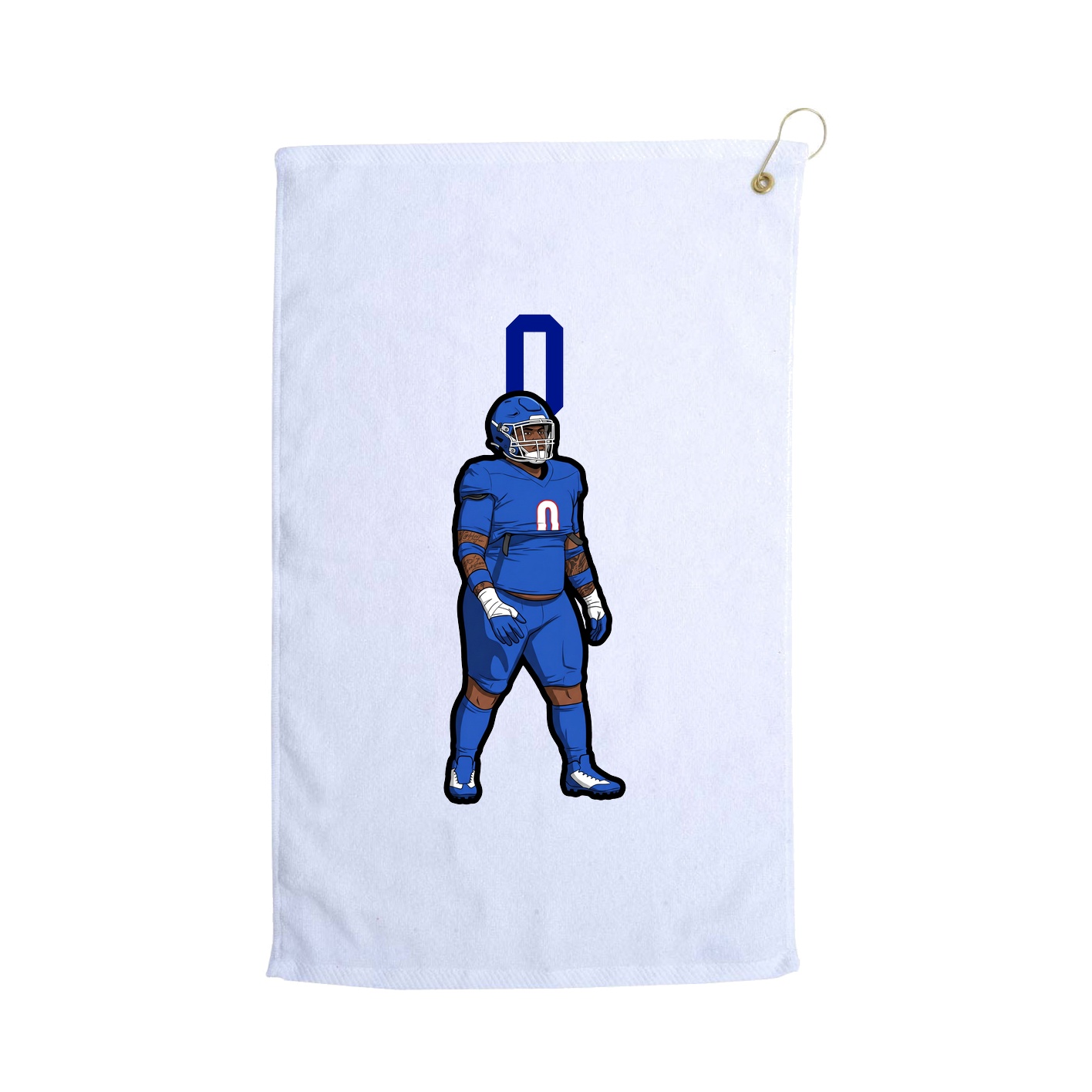 Golf Towel — Number Top in White