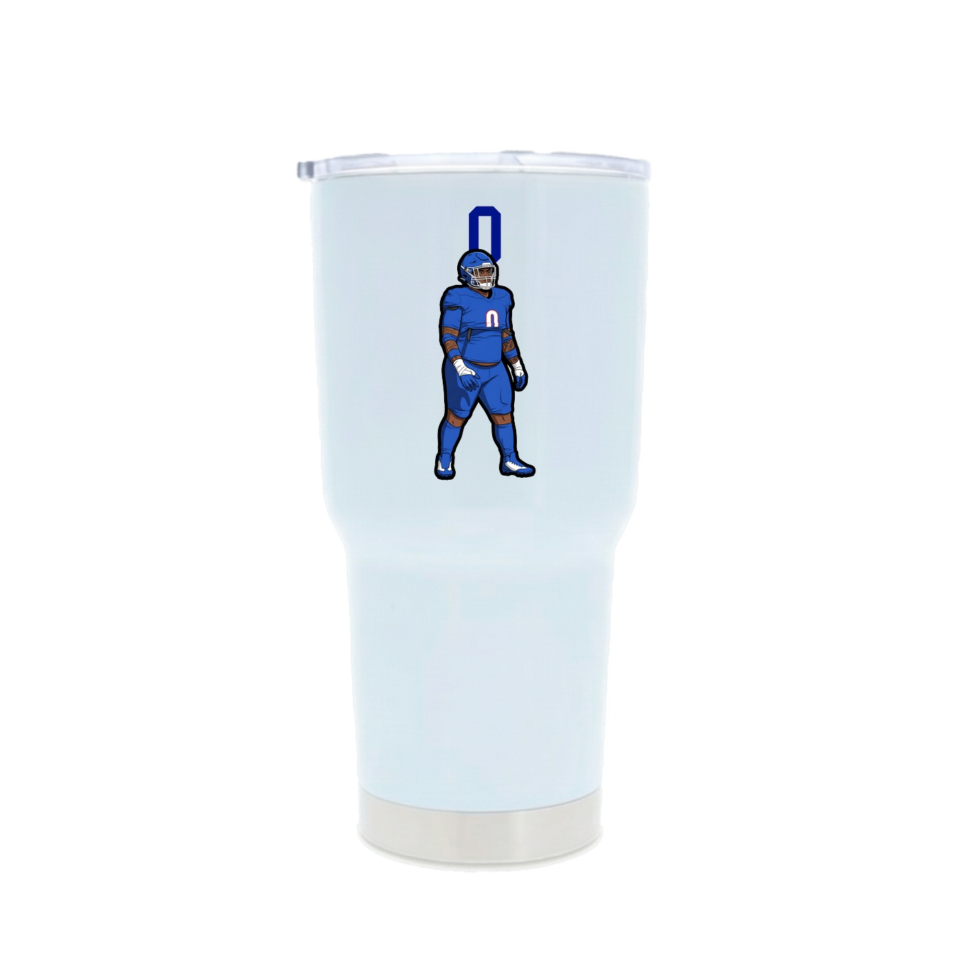 30oz Stainless Steel Tumbler — Number Top in White