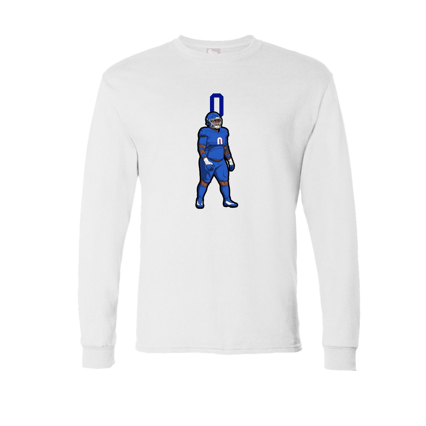 Long Sleeve Tee — Number Top in White