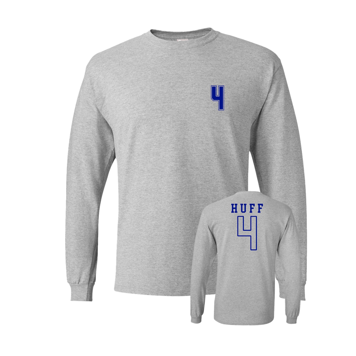 Long Sleeve Tee — Chest Back in Grey