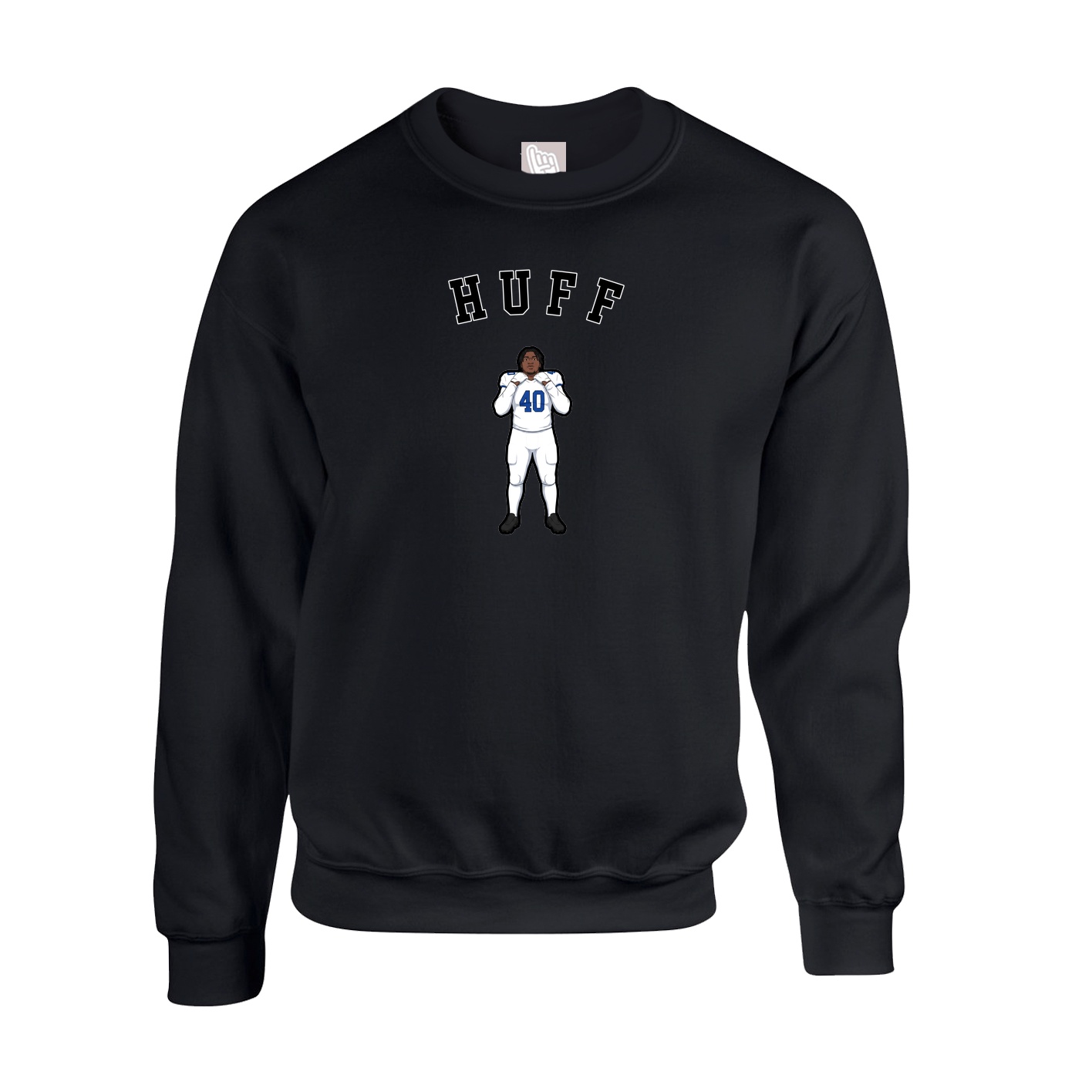 Fleece Crew — Shirsey Arch in Black