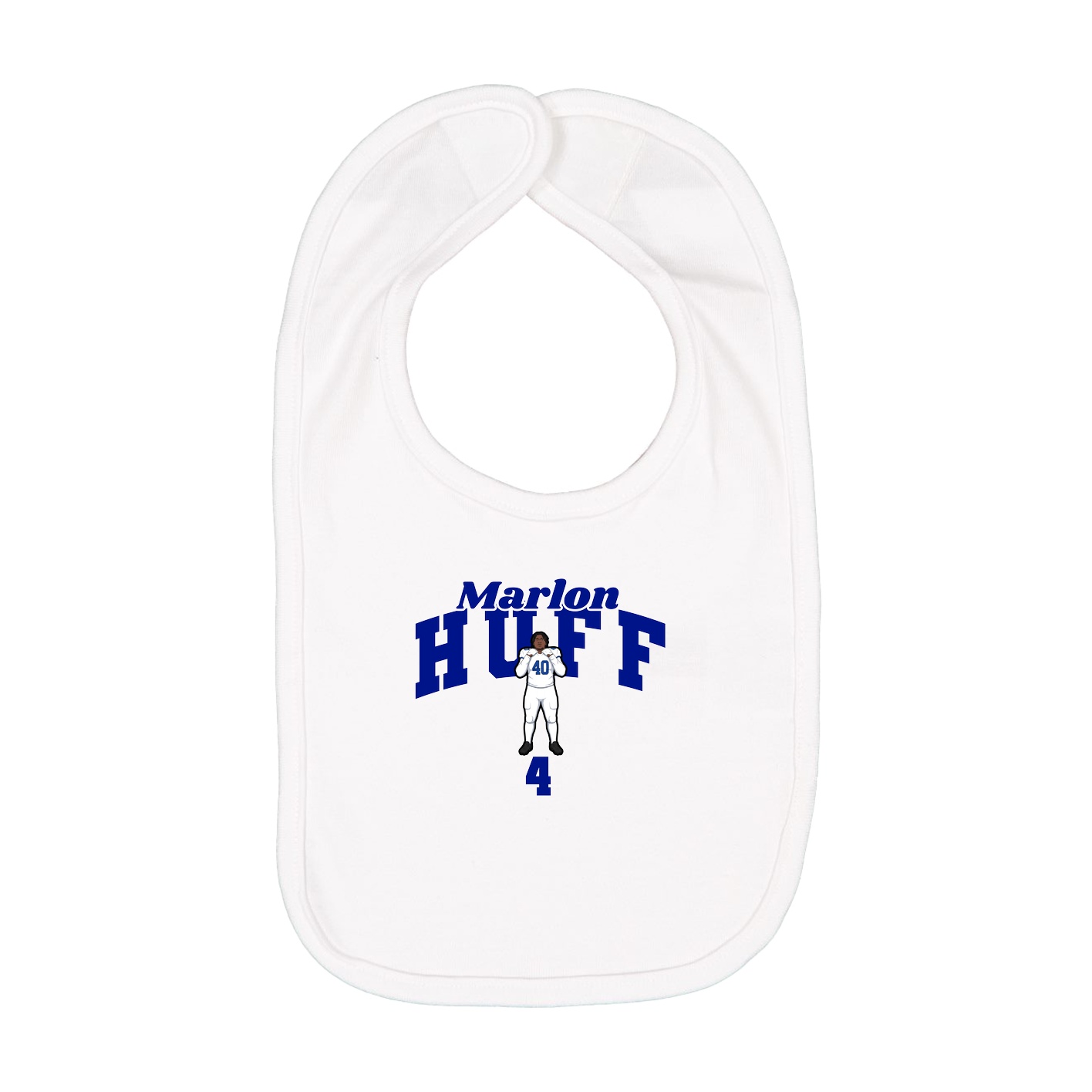 Infant Bib — Signature Arch in White