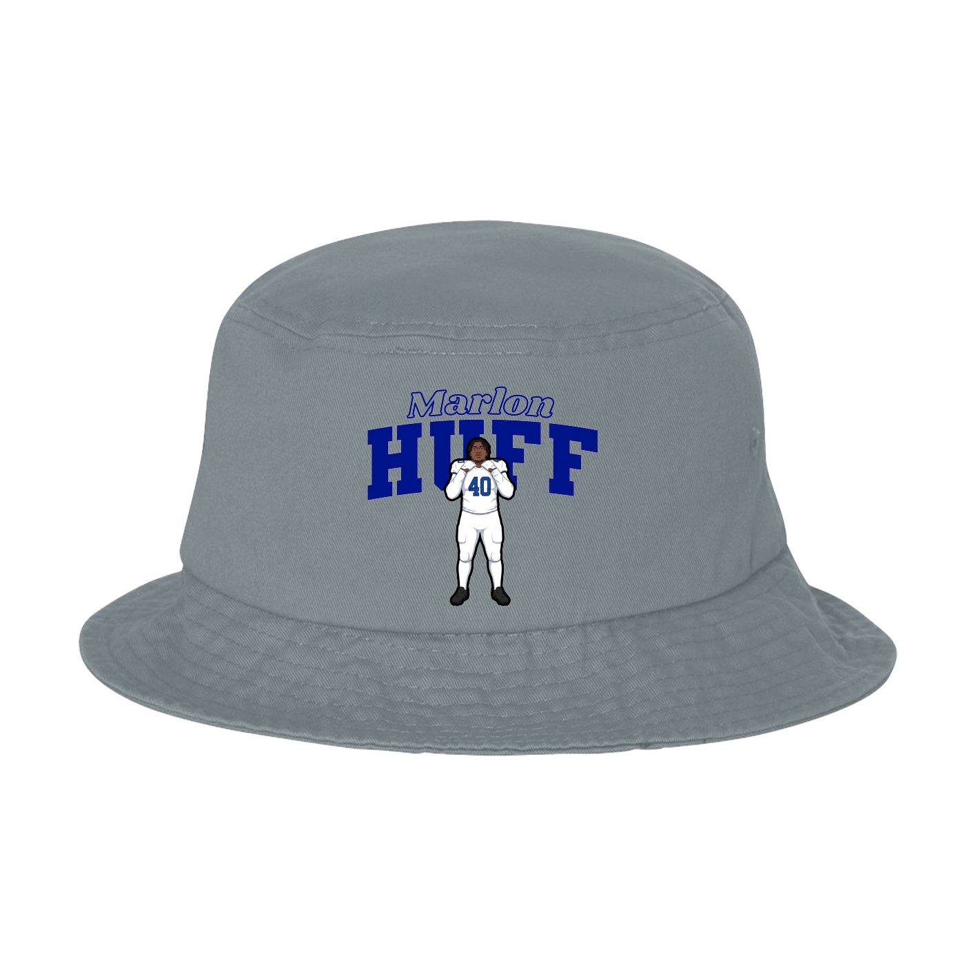 Bucket Cap — Name Arch in Grey