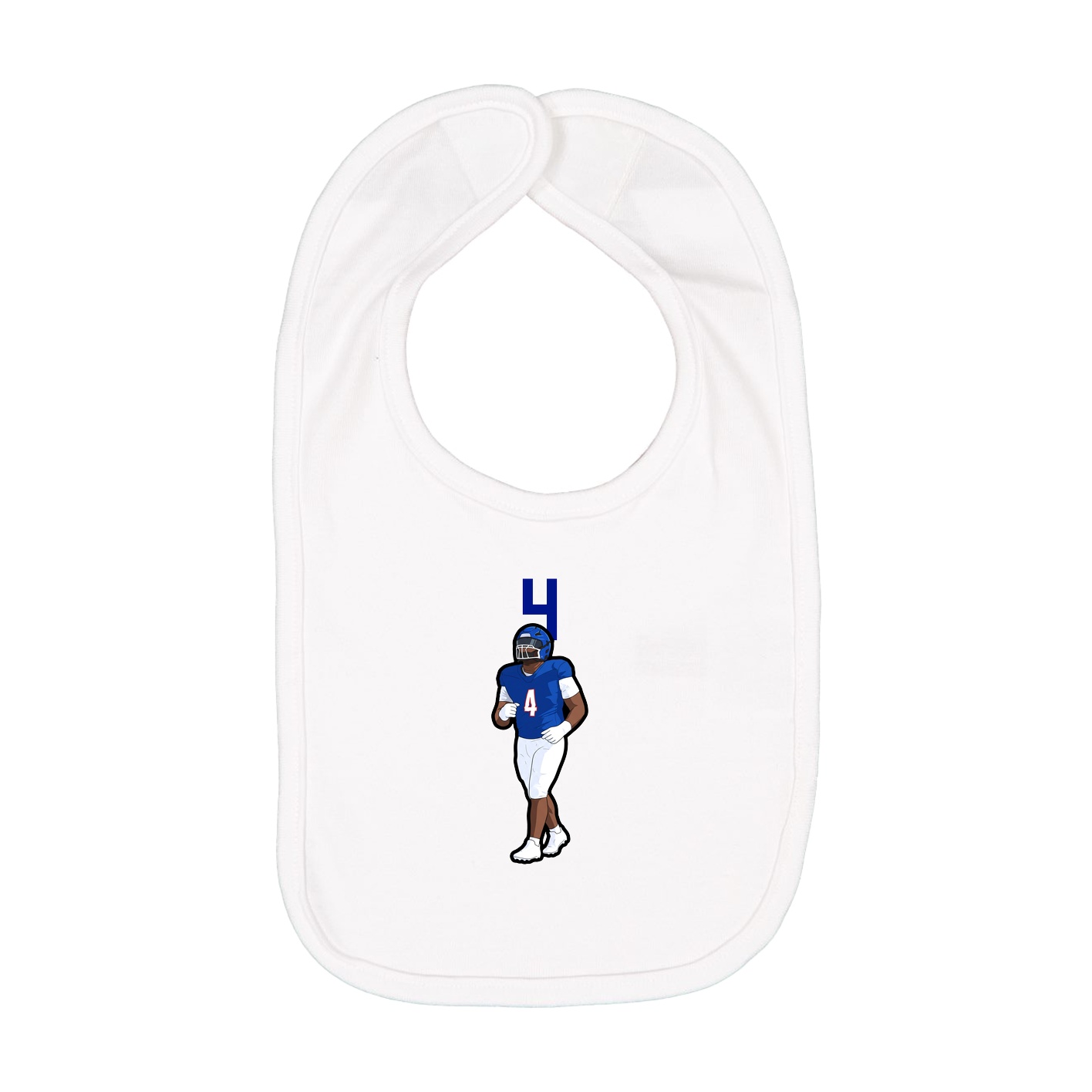 Infant Bib — Number Top in White