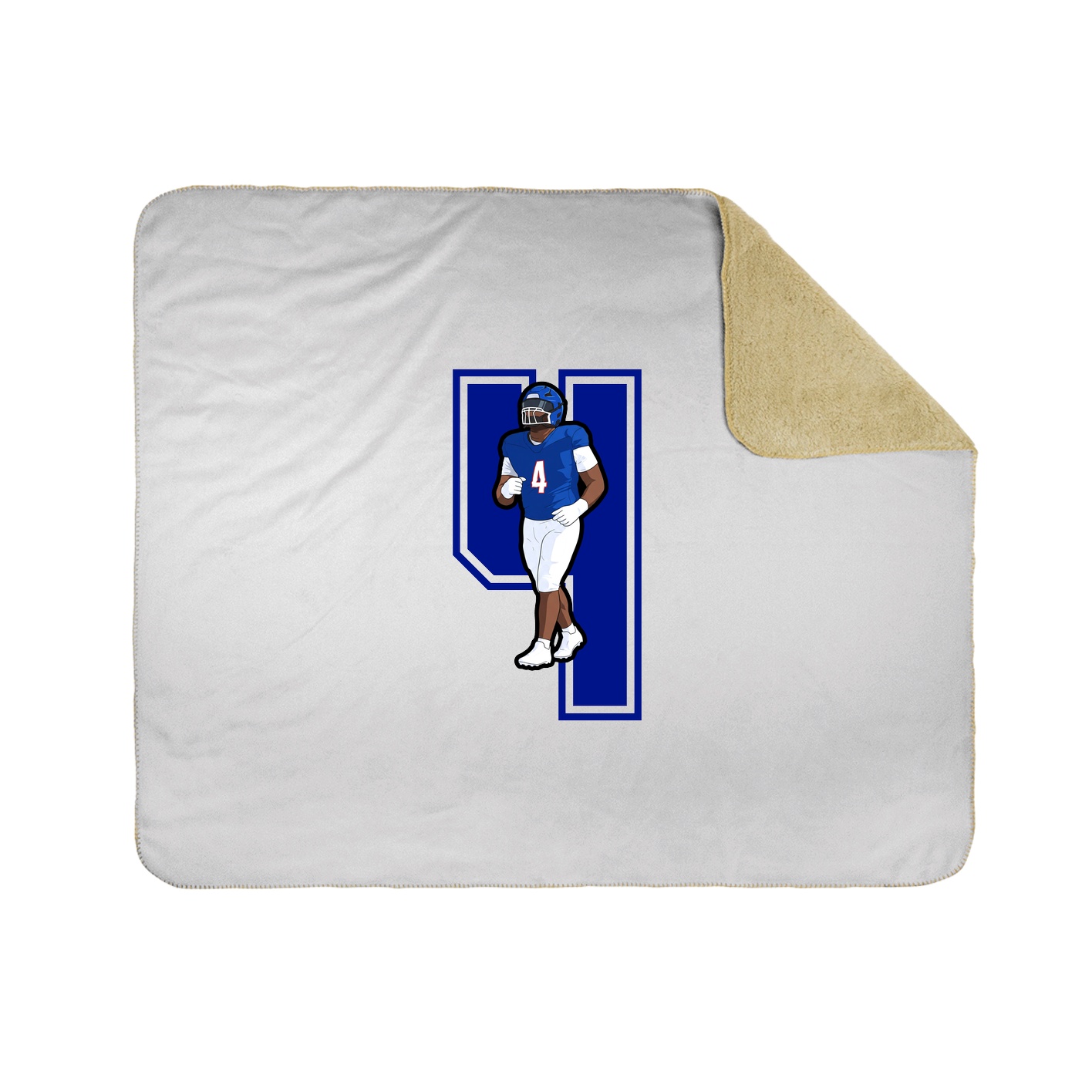Throw Blanket — Number in White