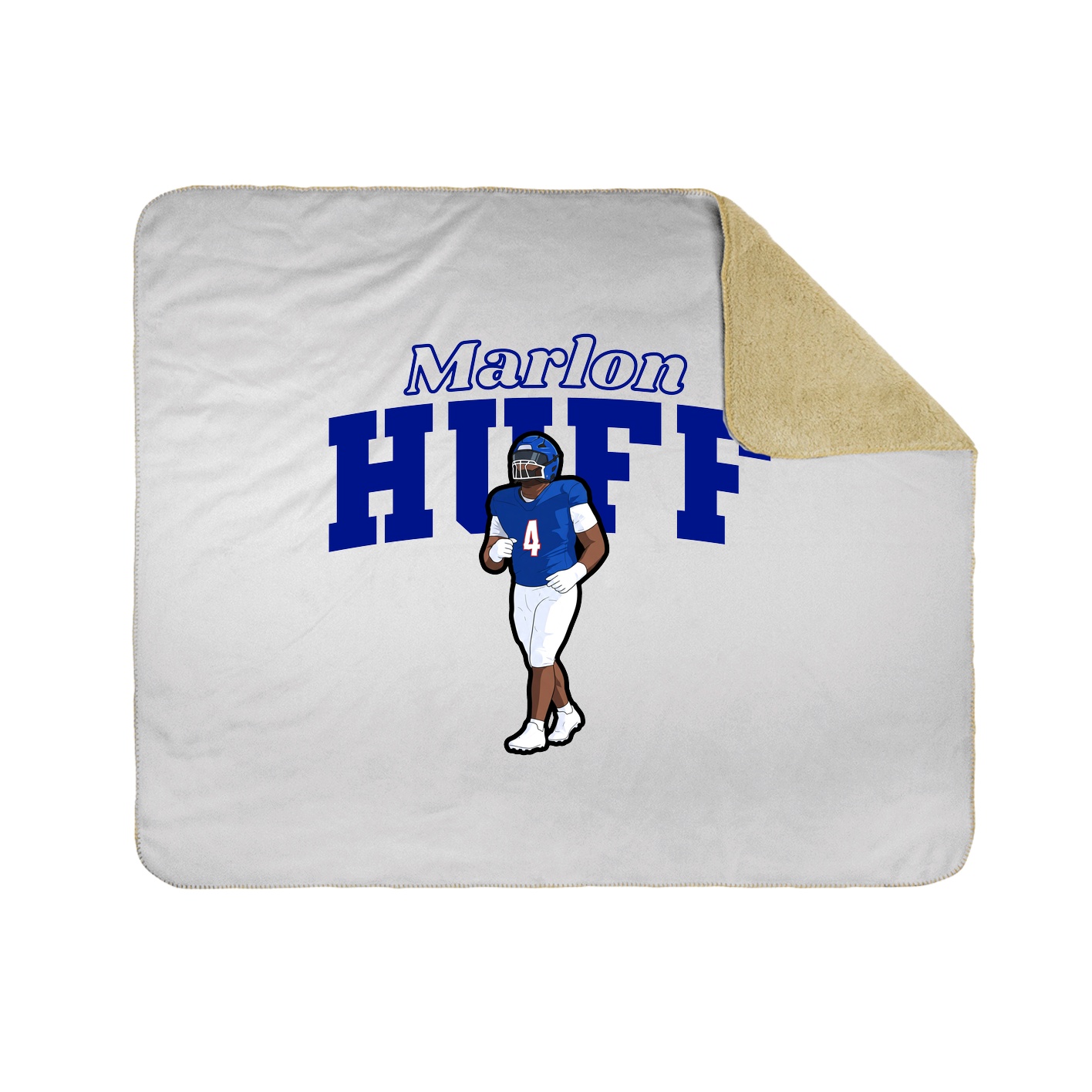 Throw Blanket — Name Arch in White