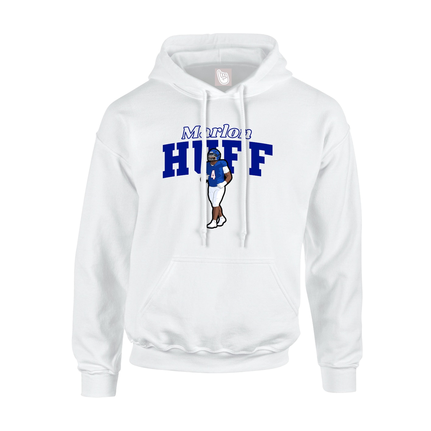 Hoodie — Name Arch in White