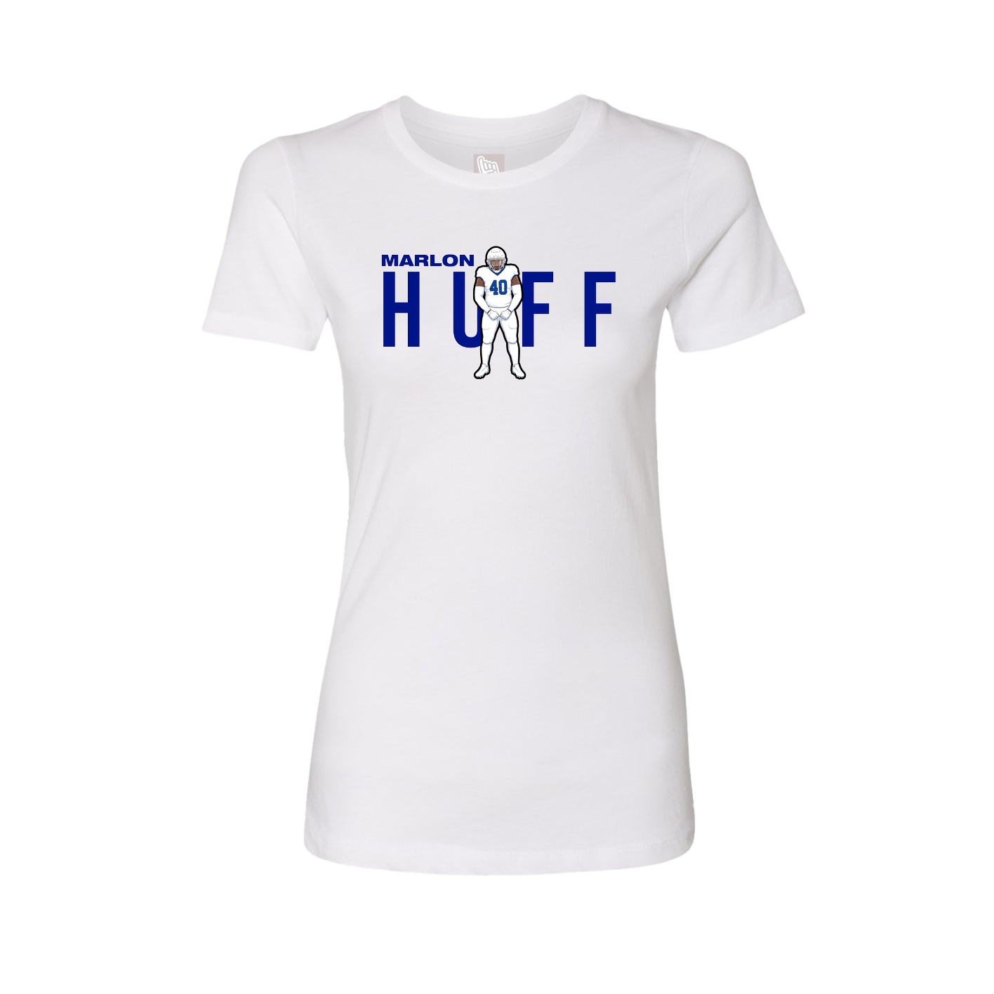 Fitted Women's Tee — Player Name in White