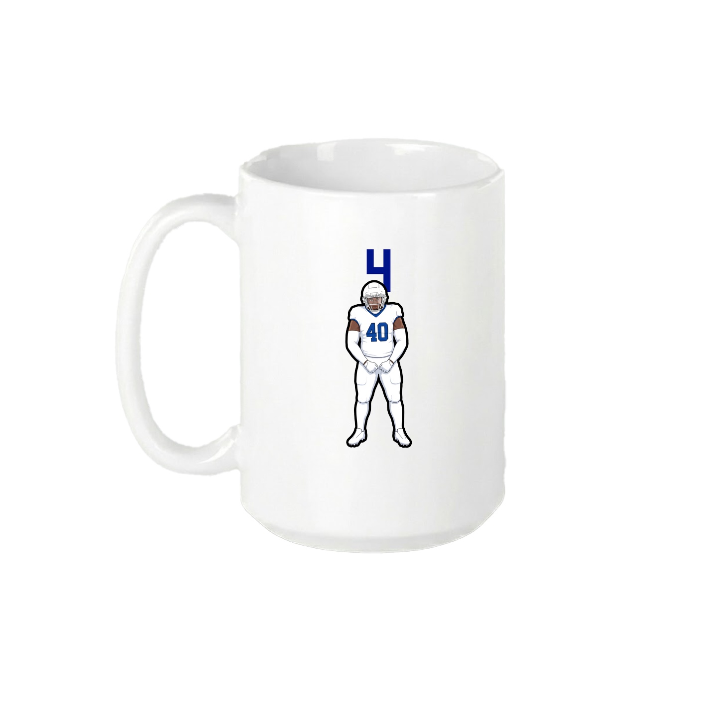 15oz Coffee Mug — Number Top in White