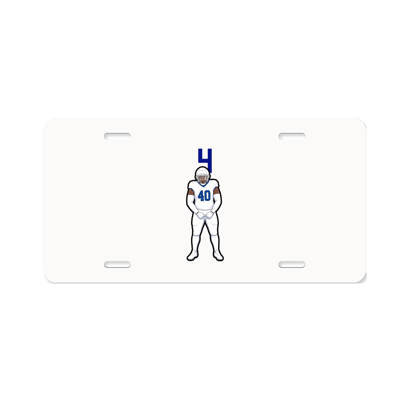 License Plate — Number Top in Classic