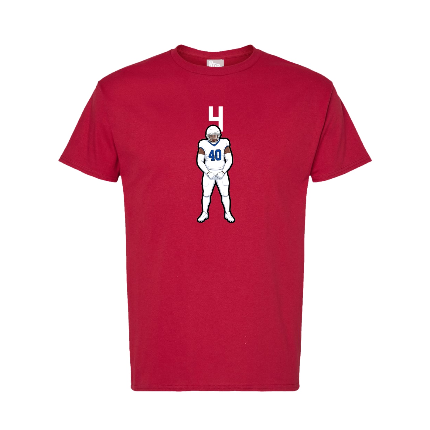 Tee — Number Top in Crimson