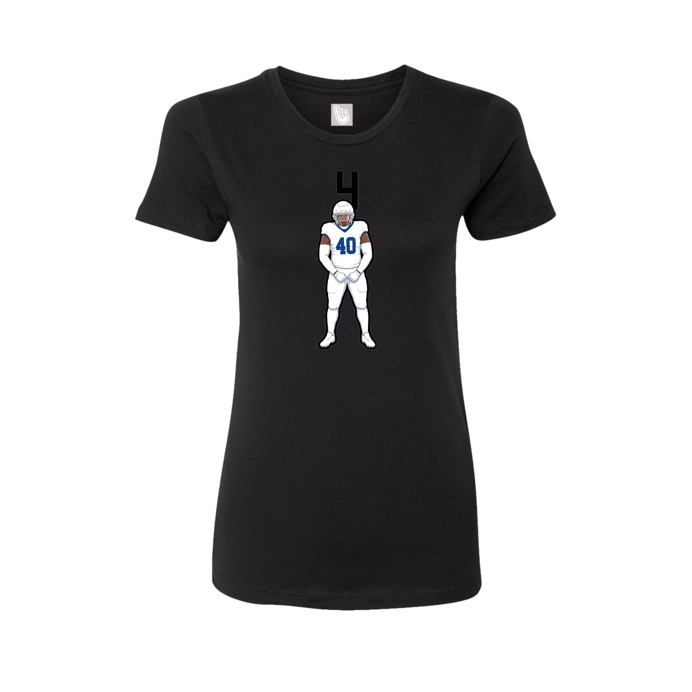 Womens Tee — Number Top in Black