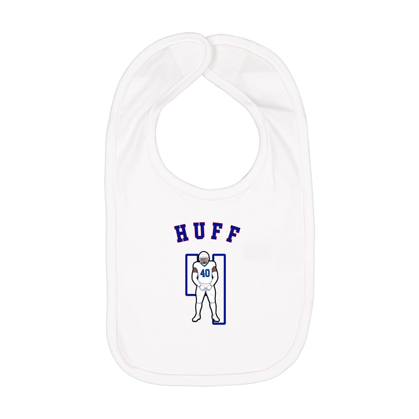 Infant Bib — Shirsey Arch in White
