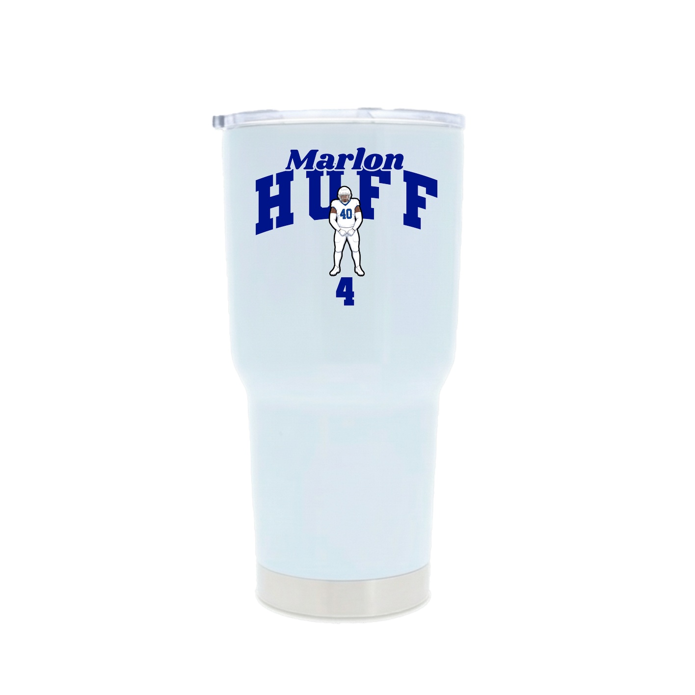 30oz Stainless Steel Tumbler — Signature Arch in White