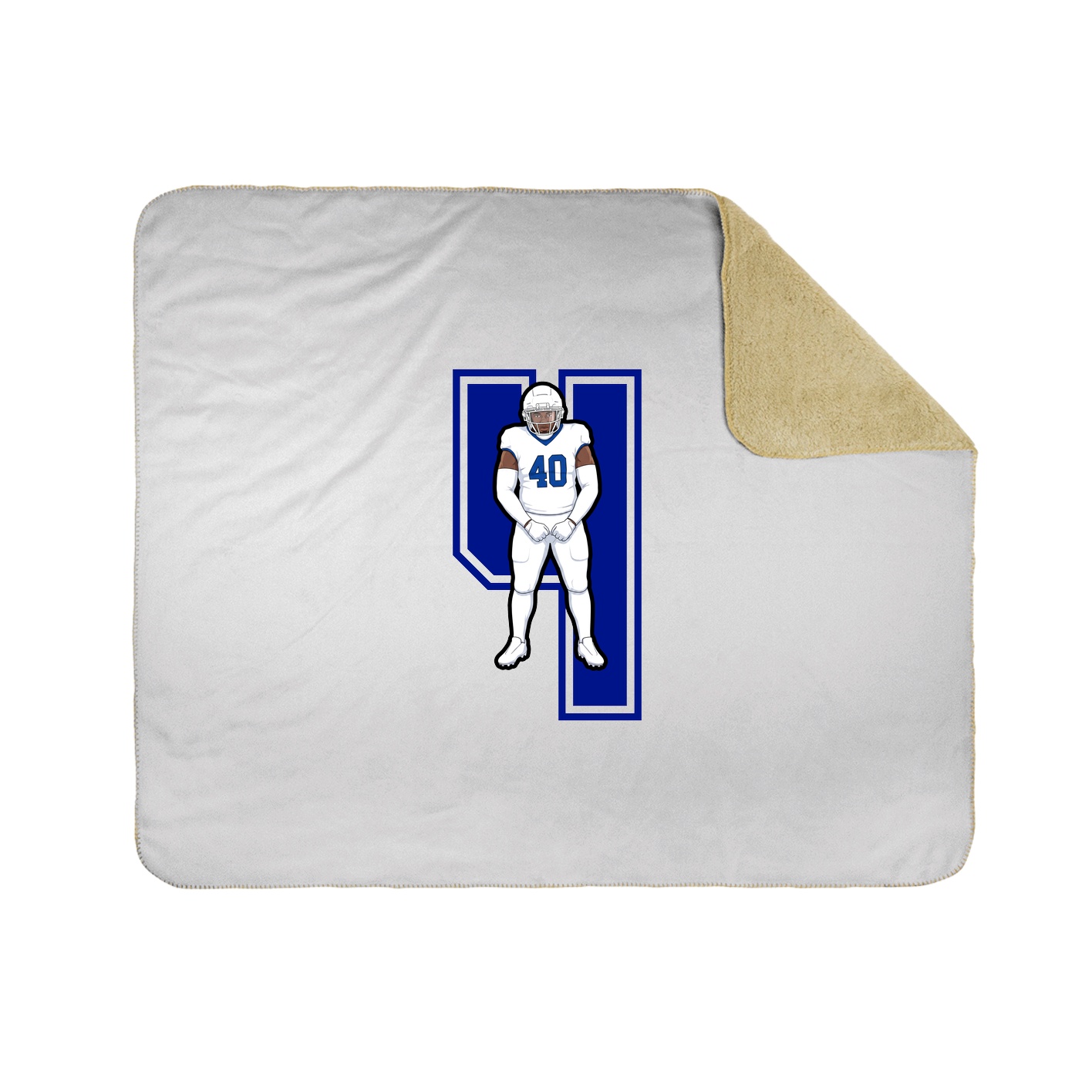 Throw Blanket — Number in White