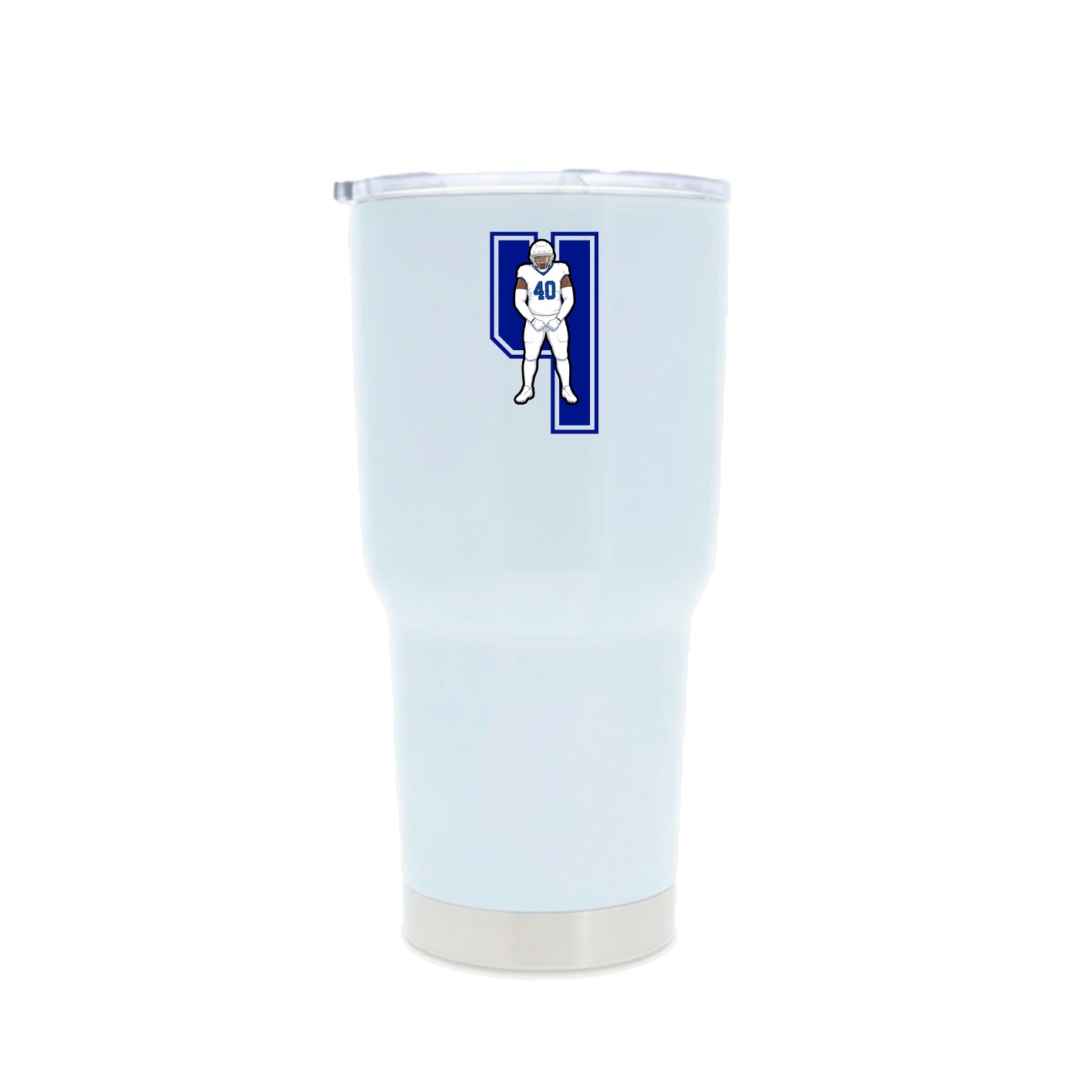 30oz Stainless Steel Tumbler — Number in White