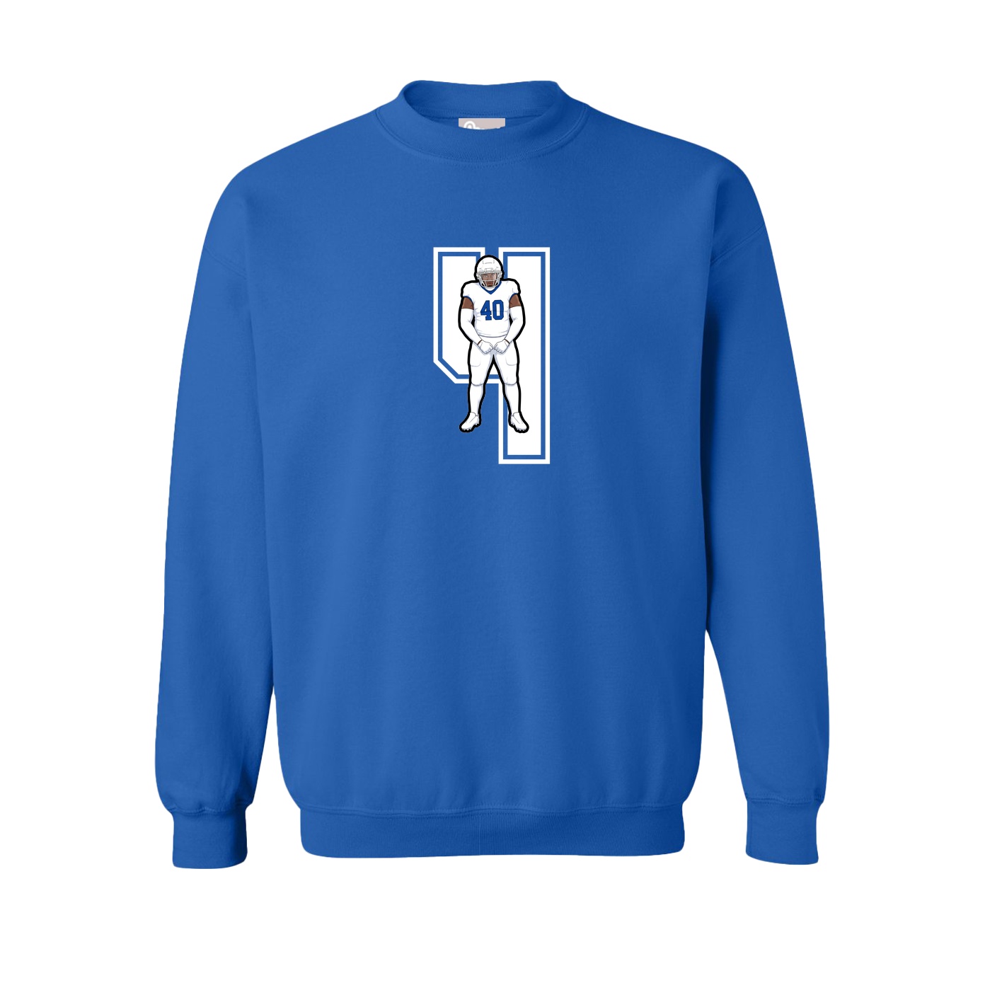 Fleece Crew — Number in Royal