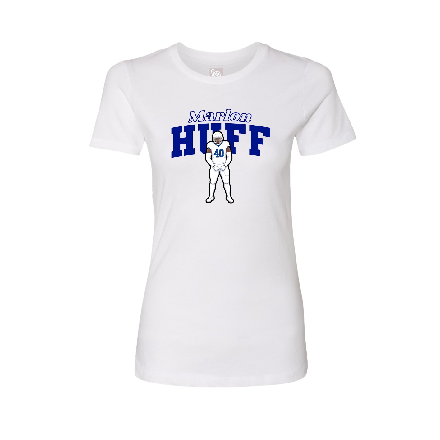 Womens Tee — Name Arch in White