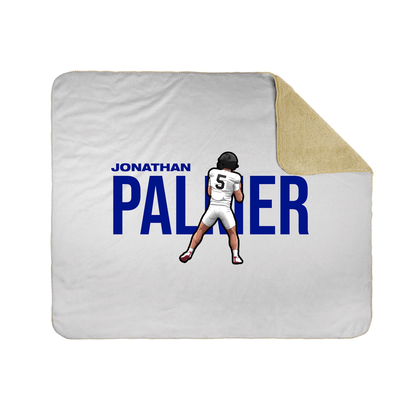 Throw Blanket — Player Name in White